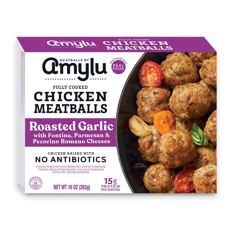 Roasted Garlic Chicken Meatballs