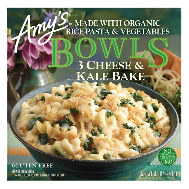 Bowls Organic Gluten Free 3 Cheese & Kale Bake Frozen Meal