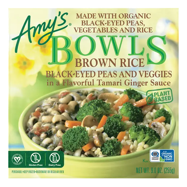 Brown Rice Black-Eyed Peas and Veggies Bowl Frozen Meal