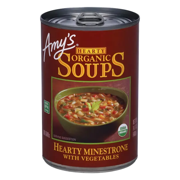 Hearty Minestrone with Vegetables Organic Soups