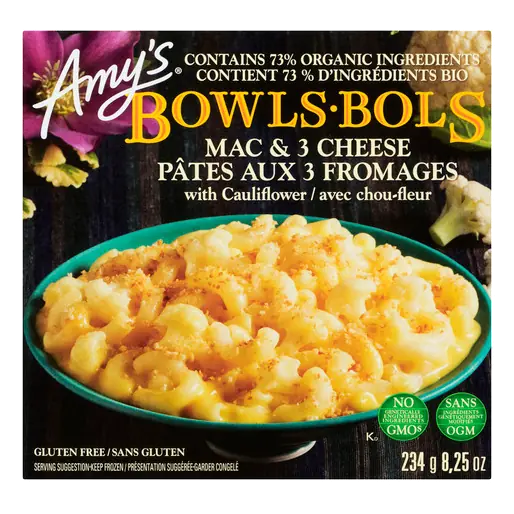 Gluten-Free Frozen Mac & 3 Cheese Bowls With Cauliflower 234 g