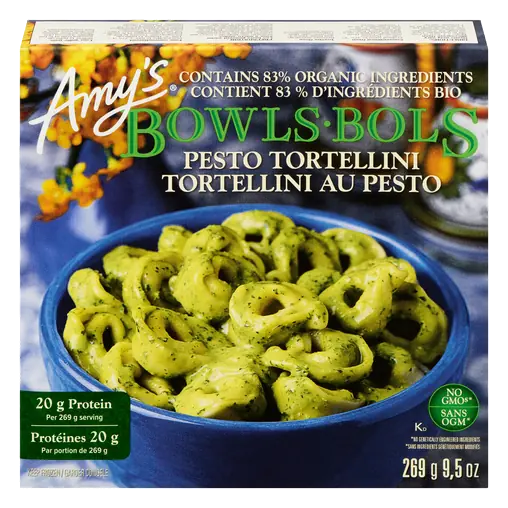 Amy's Kitchen Frozen Bowls Pesto Tortellini 269 g
