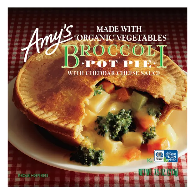 Organic Broccoli Pot Pie with Cheddar Cheese Sauce Frozen Meal