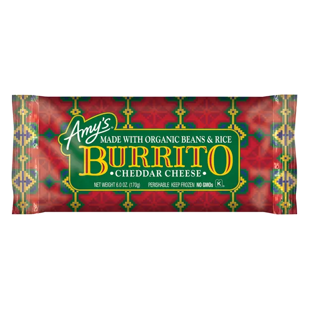 Organic Cheddar Cheese Burrito Frozen