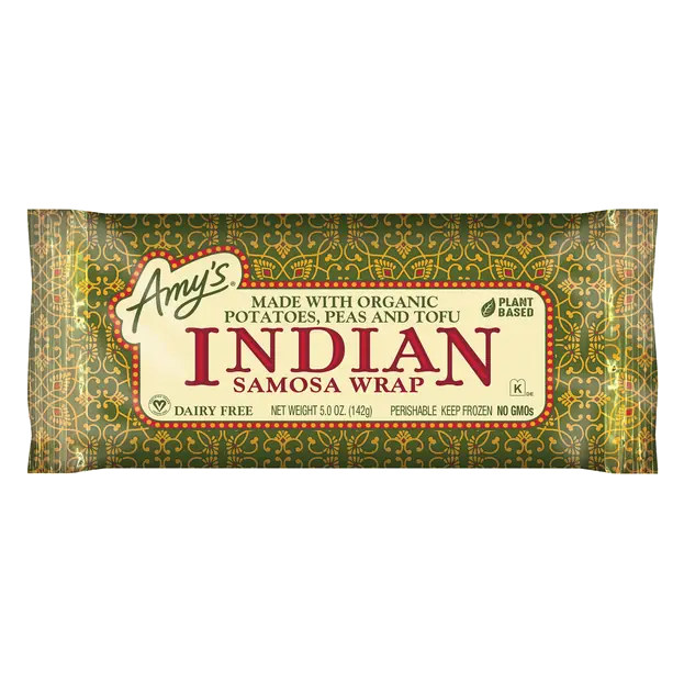 Organic Dairy Free Vegan Indian Samosa Plant-Based Frozen Wrap