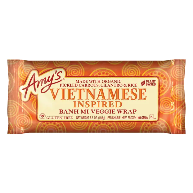 Organic Gluten Free Banh Mi Veggie Plant-Based Frozen Wrap