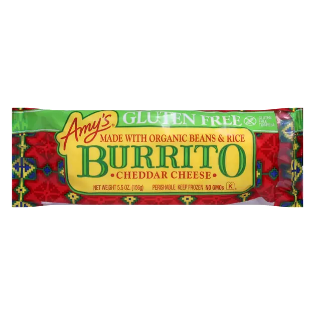 Organic Gluten Free Cheddar Cheese Burrito Frozen