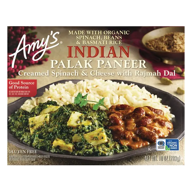 Organic Gluten Free Indian Palak Paneer Frozen Meal