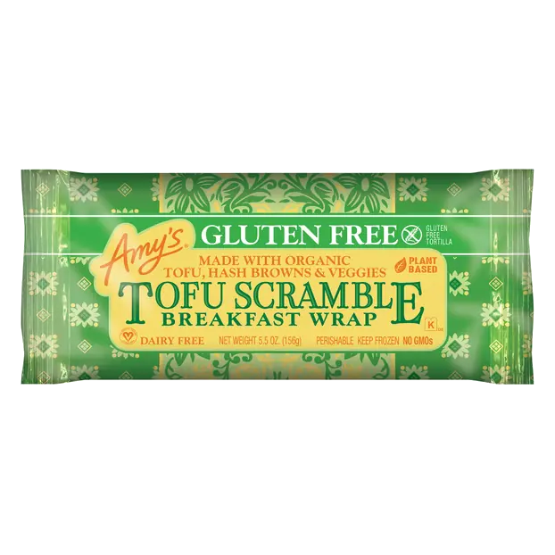 Organic Gluten Free Plant-Based Tofu Scramble Breakfast Wrap