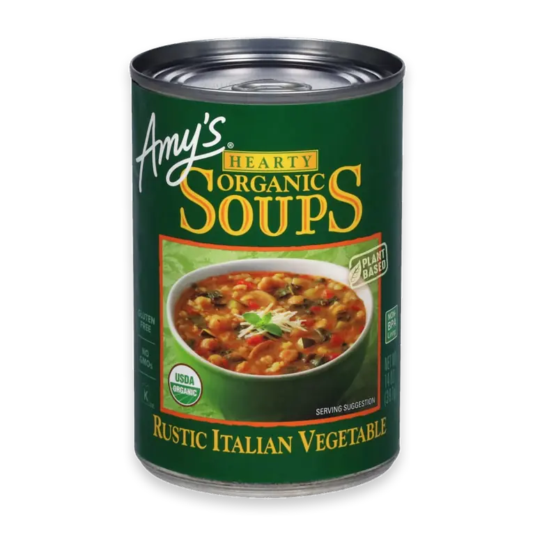 Organic Hearty Rustic Italian Vegetable Soup
