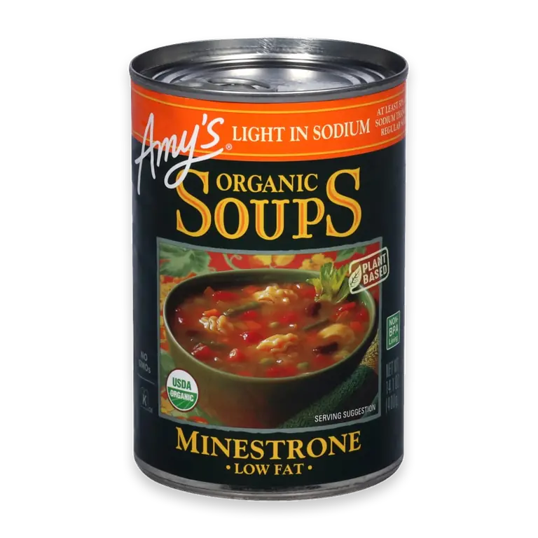 Organic Light in Sodium Low Fat Minestrone Soup