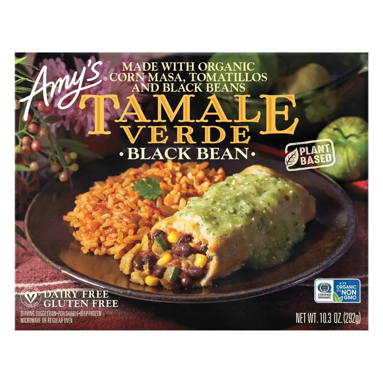 Tamale Verde Black Bean Made with Organic Corn Masa, Tomatillos and Black Beans