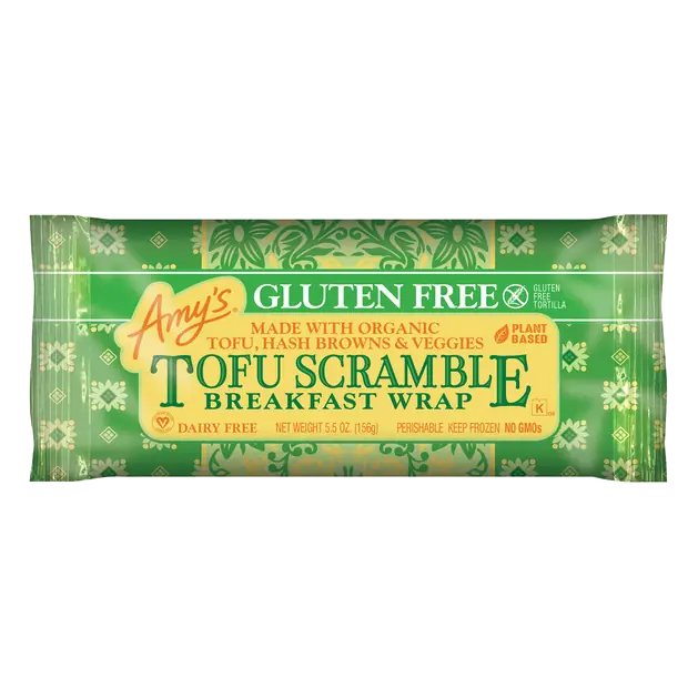 Tofu Scramble Breakfast Gluten Free Wrap