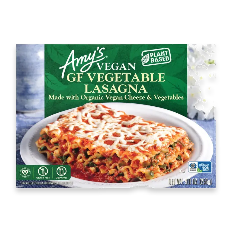 Vegan Gluten Free Vegetable Lasagna Frozen Meal