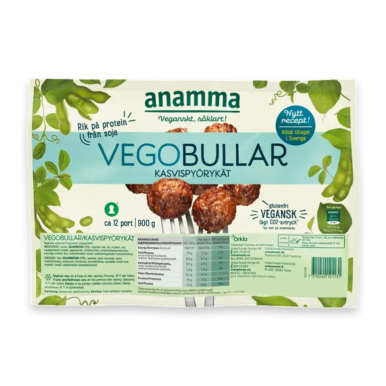 Vegobullar Glutenfri Fryst 900g