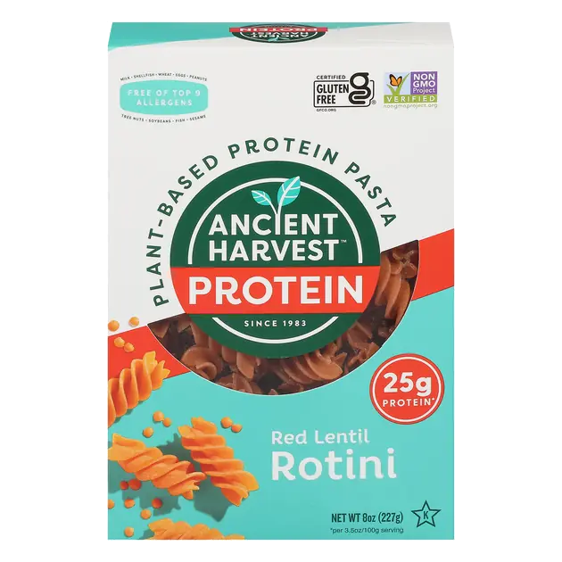 Plant-Based Protein Pasta, Red Lentil Rotini