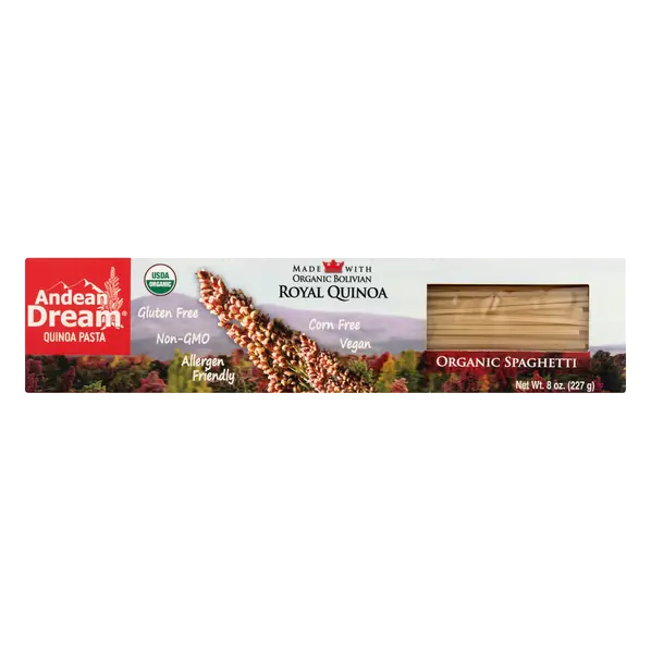 Andean Dream Organic Gluten Free Vegan Quinoa Spaghetti Pasta