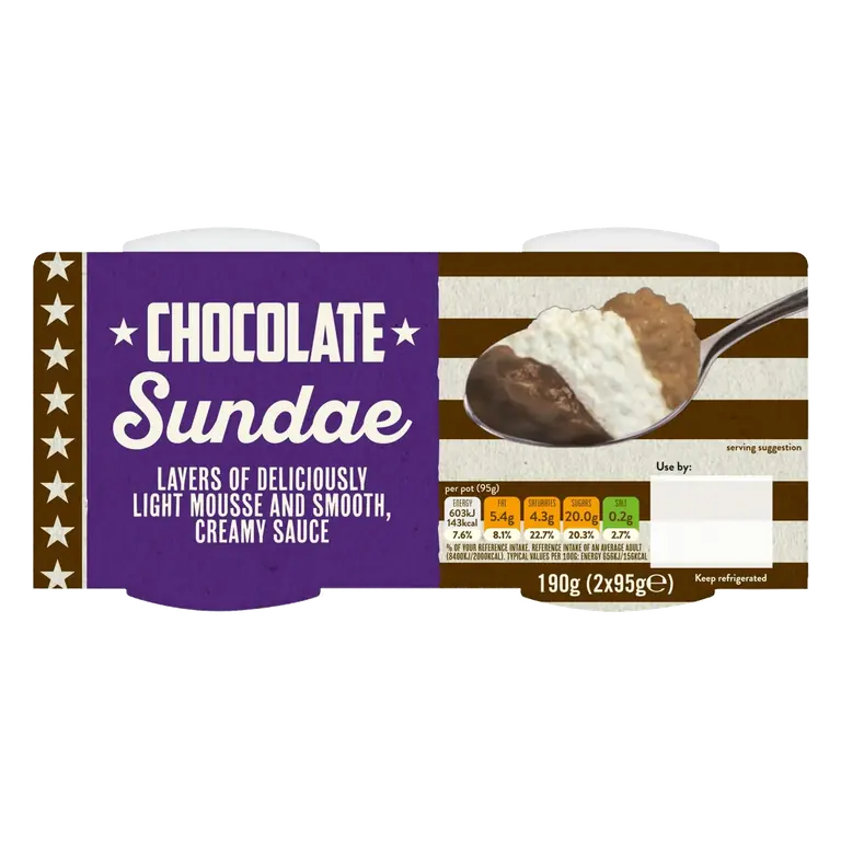 Chocolate Sundae 2 x 95g (190g)