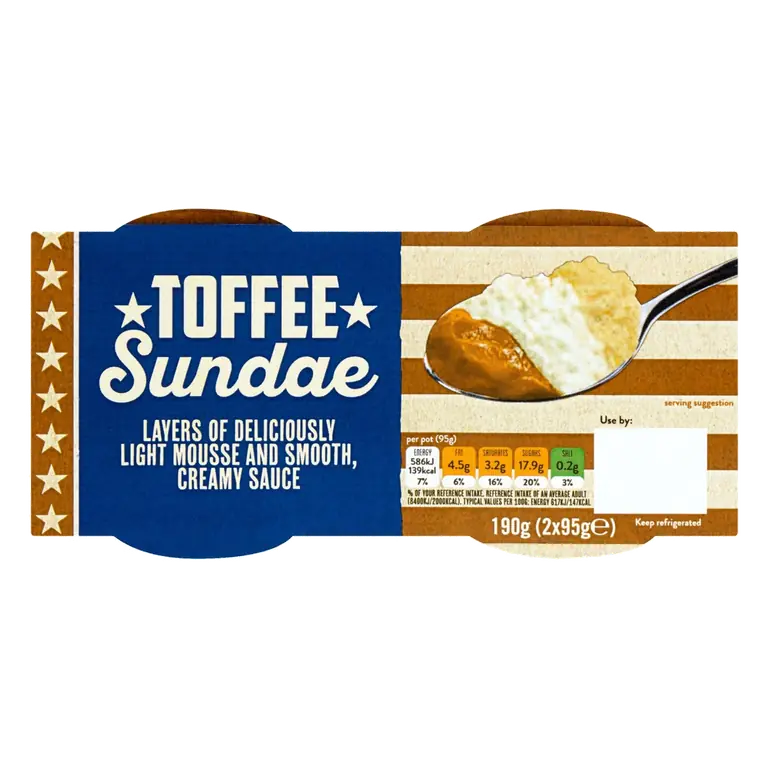 Toffee Sundae 2 x 95g (190g)