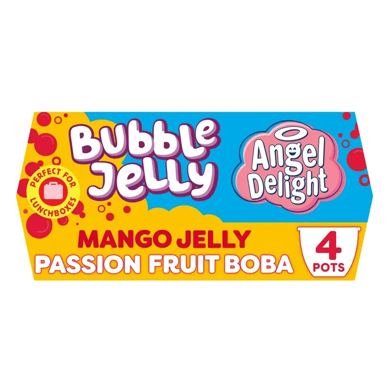 4 x Mango Jelly & Passionfruit Boba Bubble Dessert Snack Pot