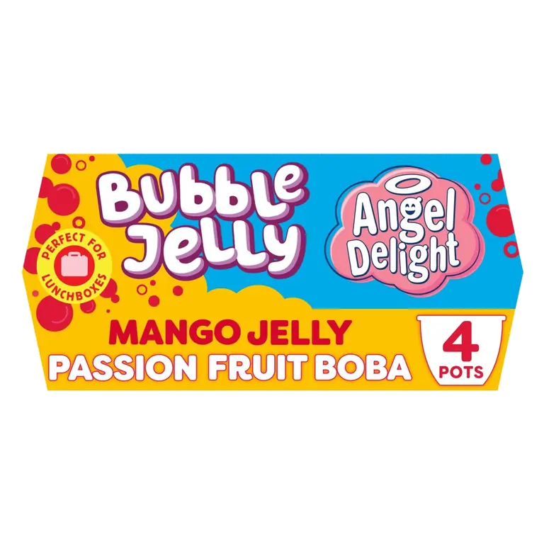 Mango Jelly & Passion Fruit Bubble Dessert Snack Pot x4