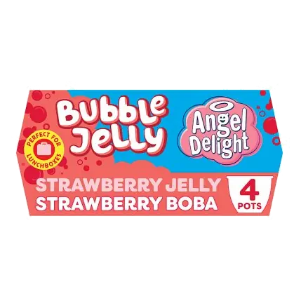 Strawberry Jelly & Boba Bubble Dessert Pots