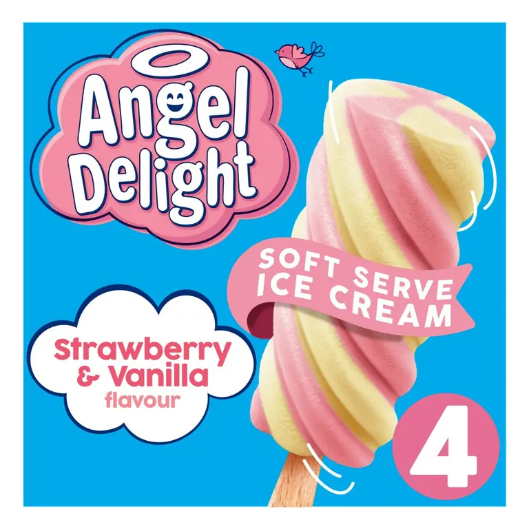 Strawberry & Vanilla Ice Cream Sticks