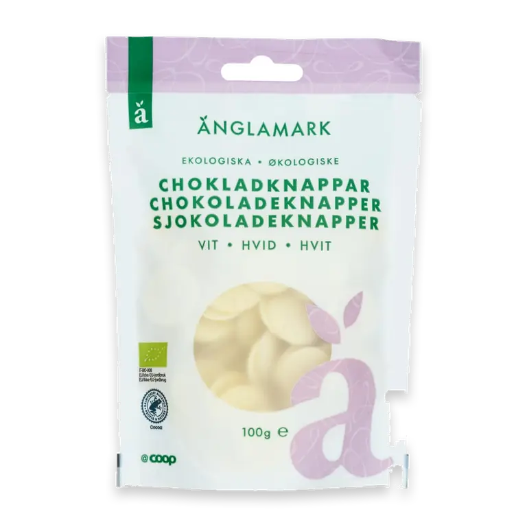 Chokladknappar Vita Eko