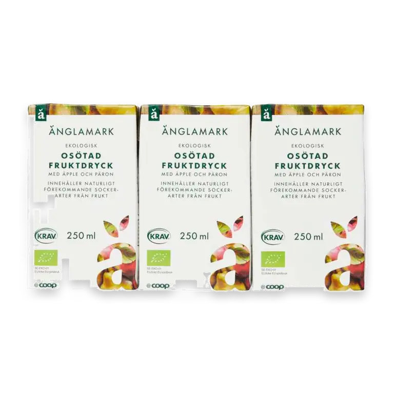 Osötad Fruktdryck Äpple & päron 3-pack Eko