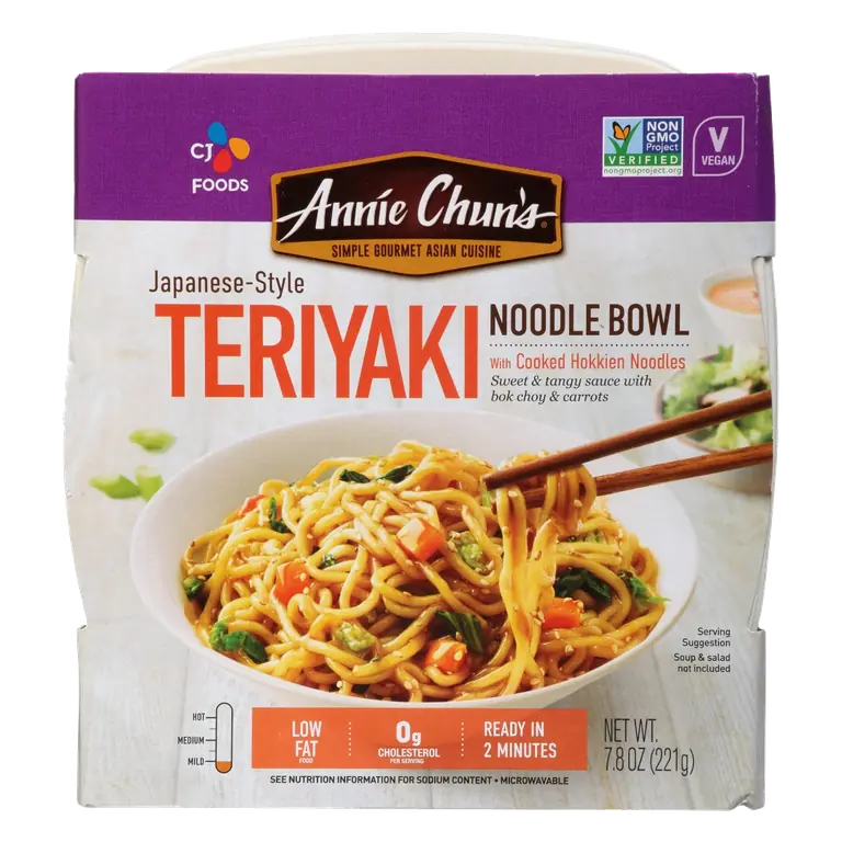 Japanese-Style Teriyaki Noodle Bowl, Soy; Garlic