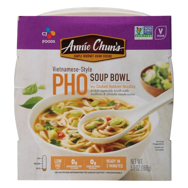 Pho Vietnamese-Style Soup Bowl with Cooked Hokkien Noodles