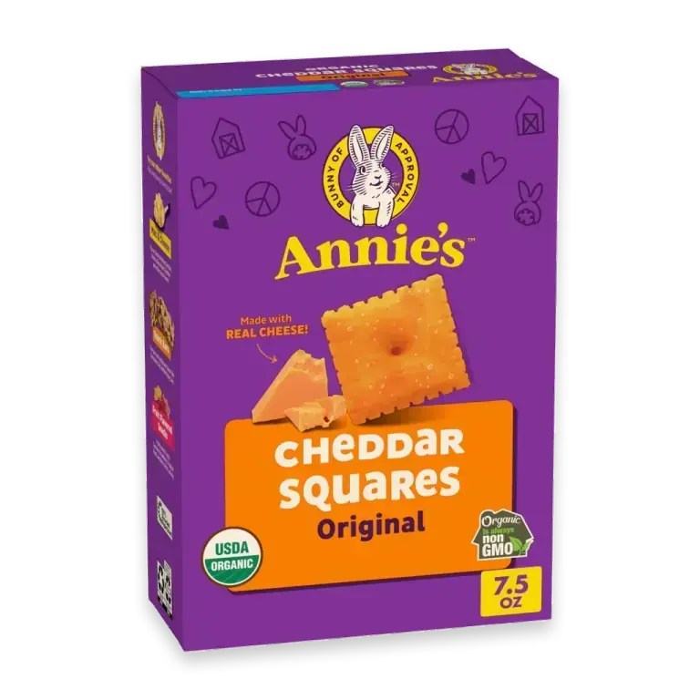 Cheddar Squares Organic Cheese Crackers