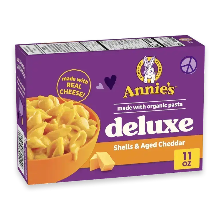 Deluxe Shells and Aged Cheddar Pasta and Cheese Sauce