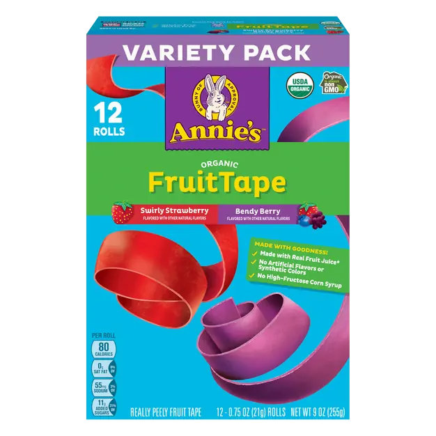 Fruit Tape Strawberry & Berry Organic - 12 ct