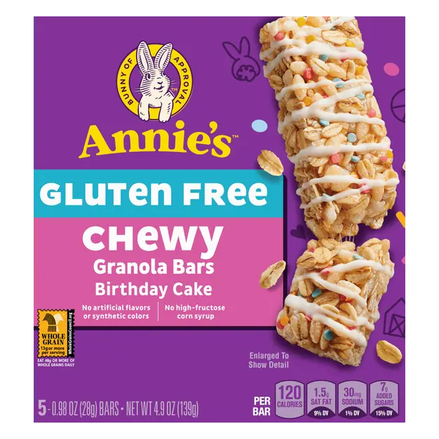 Gluten Free Birthday Cake Chewy Granola Bars - 5 ct