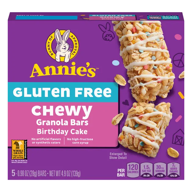 Gluten Free Birthday Cake Chewy Granola Bars