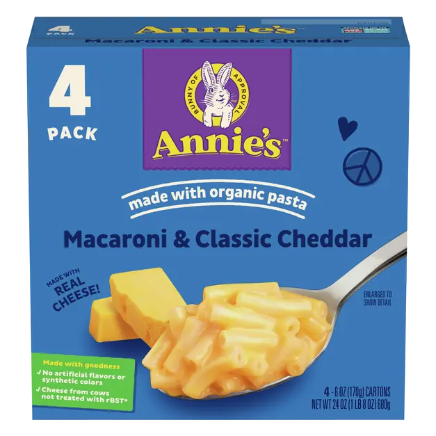 Homegrown Macaroni & Cheese Classic Cheddar - 4 ct