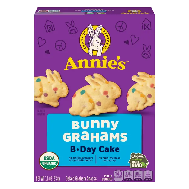 Homegrown Organic Birthday Cake Bunny Graham Crackers