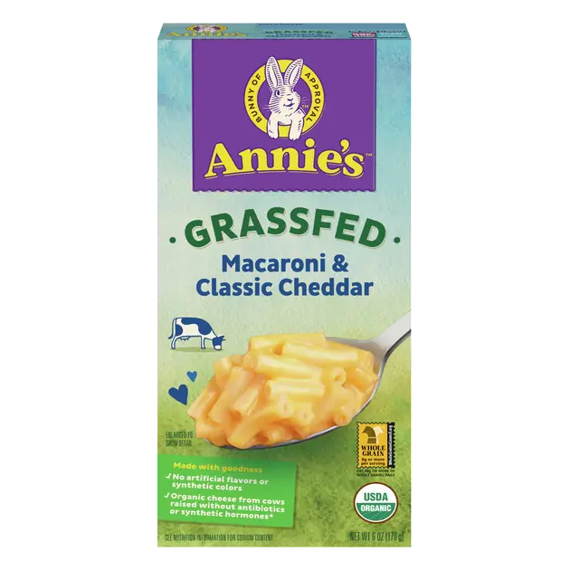 Annie's Homegrown Organic Grass Fed Classic Mild Cheddar Macaroni & Cheese