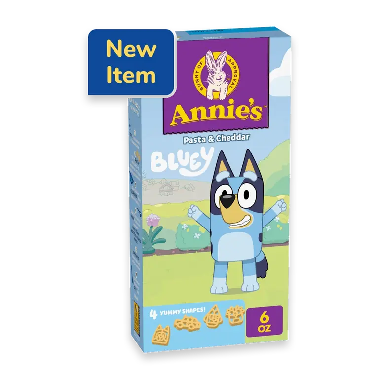 Less Sodium Bluey Shapes Pasta and Cheddar