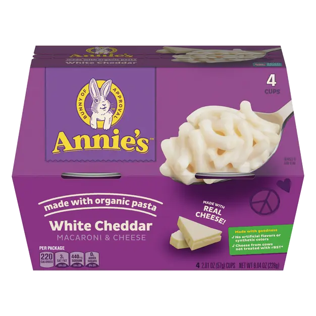 Macaroni & Cheese White Cheddar Cups Organic - 4 ct