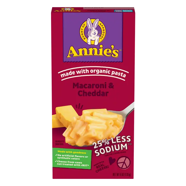 Organic 25% Less Sodium Macaroni & Cheddar