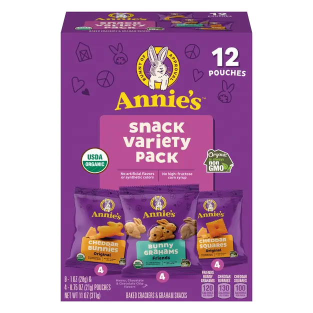 Organic Baked Crackers & Grahams Variety Packs - 12 ct