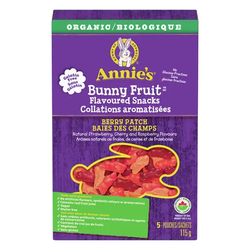 Organic Bunny Fruit Flavoured Snacks Berry Patch 115 g