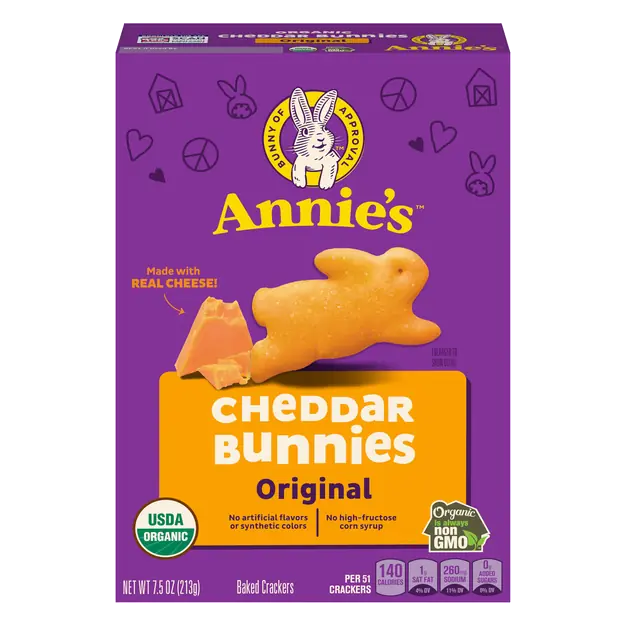 Organic Cheddar Cheese Bunny Baked Crackers