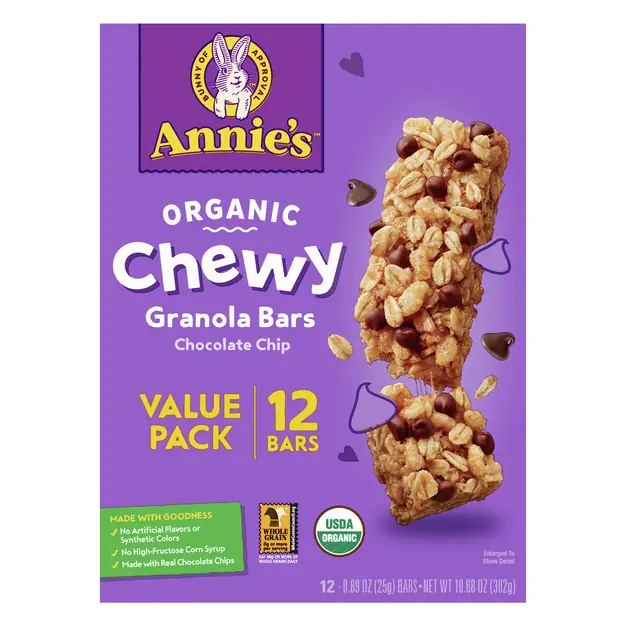 Organic Chewy Chocolate Chip Granola Bars - 12 ct