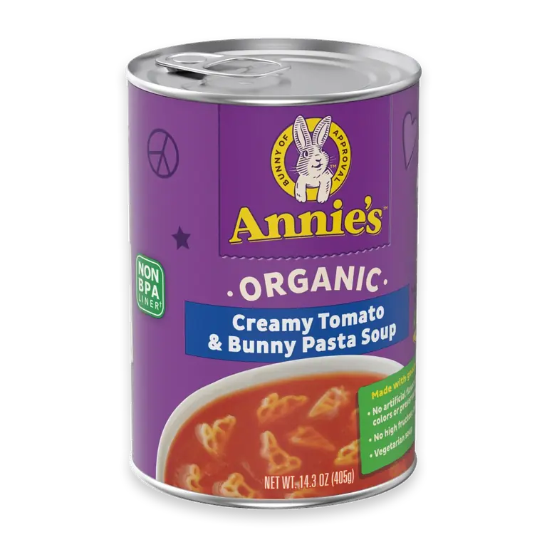 Organic Creamy Tomato and Bunny Pasta Soup