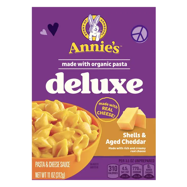 Organic Deluxe Shells & Aged Cheddar Pasta & Cheese Sauce