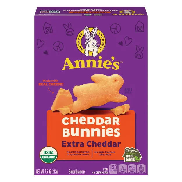 Organic Extra Cheesy Cheddar Bunny Baked Crackers