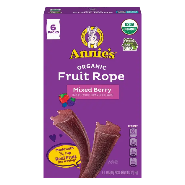 Organic Mixed Berry Fruit Rope - 6 ct